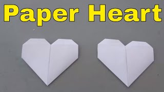 How To Make A Paper HeartFolding Origami Heart Tutorial [upl. by Pergrim]