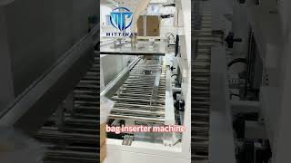 Bag Inserter Machine Food Packaging Machine Instant Carton Bag Inserting Machine [upl. by Inilahs]