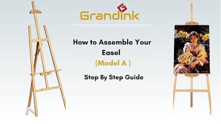 Model A How to assemble an 5ft easel  Painting Stand  Assemble with me  Grandink ® [upl. by Ahsemot]