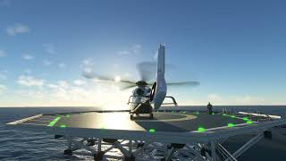 Microsoft Flight Simulator  HPG Airbus H160 Preview  Landing in 30 knts offshore [upl. by Nollahp694]