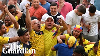 Colombia fans go crazy after late equaliser over England in World Cup last16 clash [upl. by Hobart258]