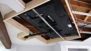 Ultimate Home Theater Ceiling Mounted TV DIY [upl. by Mab]