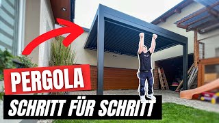 Wie baut man eine Pergola auf unebenem Boden Pergolux aufbauen🤙🏼 [upl. by Eiuol]