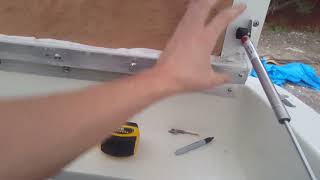 Boat Transom and Floor Rebuild  Installation of Marine Gas Shocks  Part 78 [upl. by Lasala]