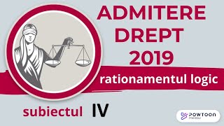 2019 Admitere Facultatea de Drept UBB rationament logic exercitiul 4 [upl. by Airahs]