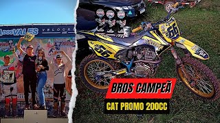 BROS CAMPEÃ NA CATEGORIA PROMOCIONAL ATÉ 200CC  FINAL DA COPA DE VELOCROSS COPA DOS VALES [upl. by Hersh640]