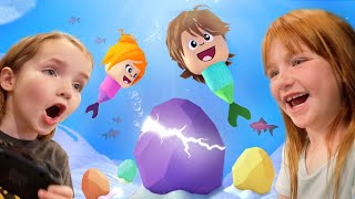 HATCHiNG MERBABiES in ROBLOX Adley and Niko play baby hide n seek  Mermaid Eggs on pirate island [upl. by Enom969]