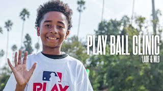 World Series Play Ball Clinic at Edward Vincent Jr Park  LADF [upl. by Initsed]