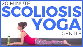 20 minute Gentle Yoga for SCOLIOSIS Stretch [upl. by Finnie908]