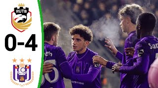 Tubize vs Anderlecht 04 All Goals and Extended Highlights [upl. by Zavala]