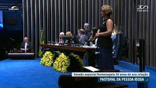 Pastoral da Pessoa Idosa 20 anos de atuação são homenageados em sessão no Senado [upl. by Eetse874]