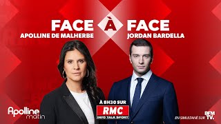 DIRECT  Lintégrale de linterview politique de Jordan Bardella sur RMC [upl. by Aineval]