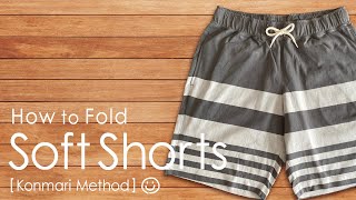 KonMari Method How to fold Soft shorts English edition [upl. by Easlehc365]