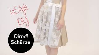 DIY Tutorial Dirndl Schürze selber nähen [upl. by Vokaay703]