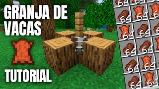 La Granja de Vacas Más Fácil  Minecraft Java 120 [upl. by Iinde]