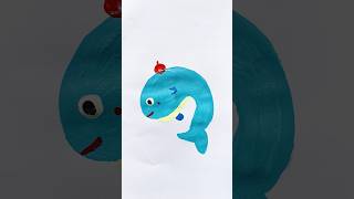 Dolphin 🐬 Acrylic painting for kids dolphin dolphins painting shorts art pipafuntv [upl. by Phiona815]