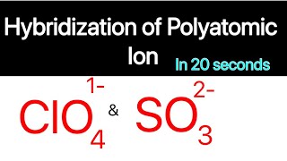 Trick to find Hybridization of polyaromic ion Find Hybridization in 20 seconds For Entrance Exam [upl. by Iva]