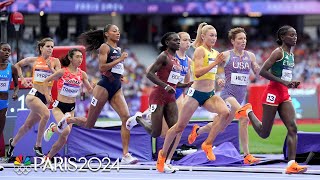 Nikki Hiltz places third claims spot in womens 1500m final  Paris Olympics  NBC Sports [upl. by Nailliw]