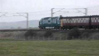 Deltic 55 022 at Cocklawburn  Berwick upon Tweed [upl. by Lilli]