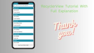 Recycler View in Android Studio Easy Explanation  Android Recycler View Tutorial [upl. by Nodyl579]