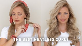 NEW Heatless Curls Tutorial 💙 ROBE CURLS UPDATED [upl. by Dorkus787]