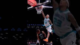 Tre Mann Jumps over Noah Clowney for a Monster Slam  Hornets VS Nets Game Highlights [upl. by Yrakcaz]