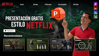 🎥 Estilo NETFLIX en PowerPoint ✅ Presentación profesional elegante y fácil✅ [upl. by Ardnoid]