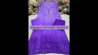 Reyon Plazo Set chikankari kurtis trending [upl. by Aihsar]