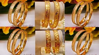 Latest gold bangle designs with weight and priceGold socket churi designsDivya Lifestyle [upl. by Werby497]