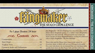 Kingmaker The Solo Challenge Set up and first turn [upl. by Greenebaum]