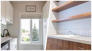 75 Laundry Room With White Backsplash And Beige Countertops Design Ideas Youll Love ♡ [upl. by Gallager]