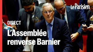 🔴 EN DIRECT  LAssemblée nationale adopte la motion qui renverse le gouvernement Barnier [upl. by Jacky]