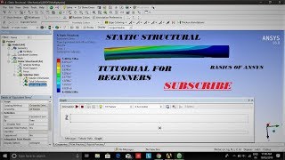 ANSYS Workbench Tutorial  Introduction to Static Structural [upl. by Nnateragram]