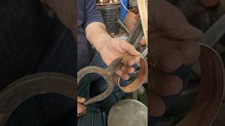 The initial construction of the copper ring handmade coppersmith making art [upl. by Ellekcim]