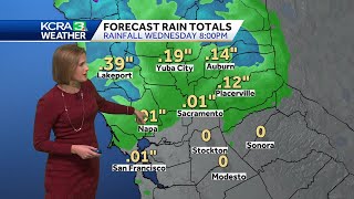 Northern California forecast  Possible rain and snow totals Wednesday [upl. by Ahc]