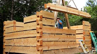 Round 6 Dovetail Log Cabin Build Ep 27 [upl. by Daveta]