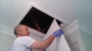 Painting Loft Hatch Cover Gloss Satin Matt [upl. by Norga]