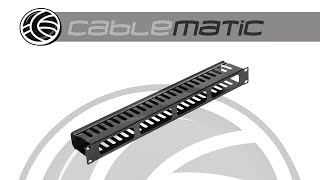 Panel de gestión ordenación de cables para armario rack de 1U x 68 mm  distribuido por CABLEMATIC ® [upl. by Aneeb]