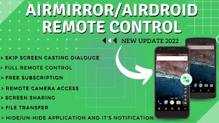 Airdroid  AirMirror  New Update 2022  Airdroid Premium Free  Remote Mobile Application [upl. by Dnalel124]