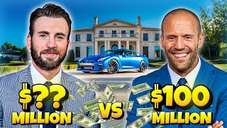 Chris Evans vs Jason Statham  Which One is Richer [upl. by Etnad138]