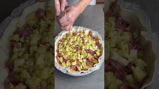 Torta pasta sfoglia con patate e salame Ricetta completa su antoniettapolcaroit ricette rustico [upl. by Marten]