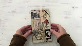 Travel Folio  Junk Journal  Tim Holtz Ideaology 2020  Creativation 2020  Flip Through [upl. by Weingarten110]