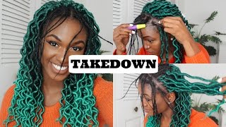 HOW TO TAKEDOWN INDIVIDUAL CROCHET FAUX LOCSBRAIDS  Review [upl. by Mccomb]