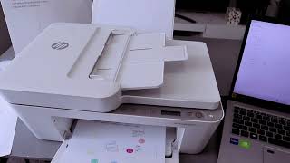 How To SCAN SAVE PDF and PRINT with HP DESKJET 4220E Printer [upl. by Rhiana571]