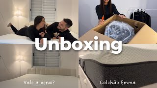 UNBOXING  COLCHÃO EMMA  Realmente vale a pena ☁️💤 [upl. by Einberger]