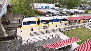 New Jersey Transit RIVER LINE DMU Action  PENNSAUKEN TRANSIT CENTER Station Pennsauken N J [upl. by Anah]