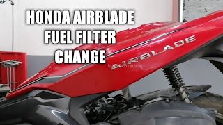 HONDA AIRBLADE FUEL FILTER CHANGEDRHEMZFIX MOTOVLOG [upl. by Witt]