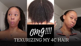 TEXTURIZING MY 4C HAIR  First time at home  Before amp After I LOVE MY RESULTS  BeeSaddity TV [upl. by Zsa Zsa]