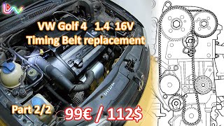 VW Golf 4  Timing Belt 14 16V AHW Replacement  Part 2 [upl. by Einnhoj]