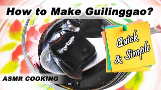 How to Make Guilinggao with Guilinggao Powder  Easy Way to Make Guilinggao 龟苓膏  ASMR Cooking [upl. by Fransis]